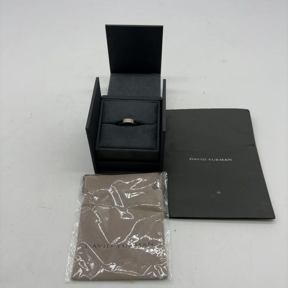 David Yurman Silver Rope-Edge Band - Picture 2 of 6